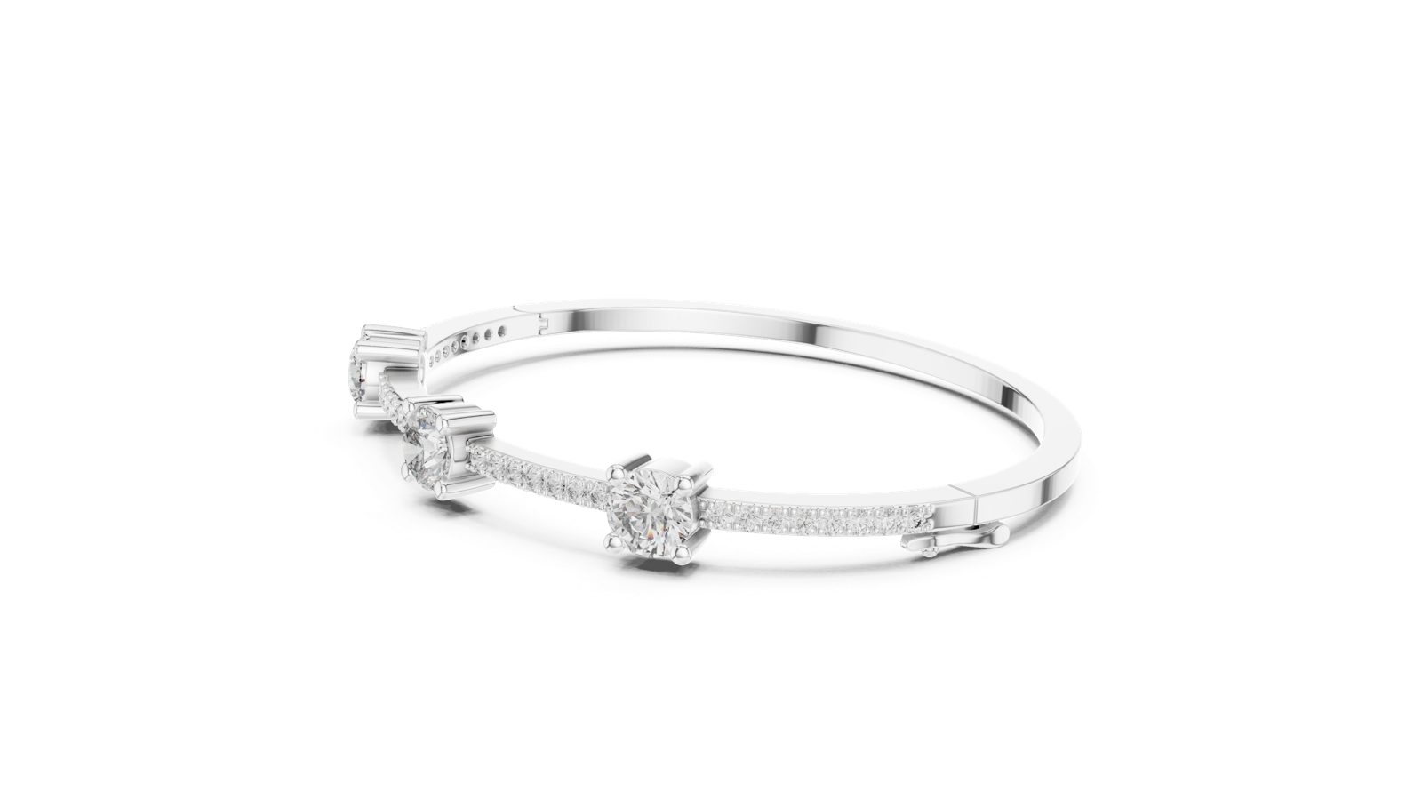 Gold Bracelet GLBR-0026, White Gold, view 1