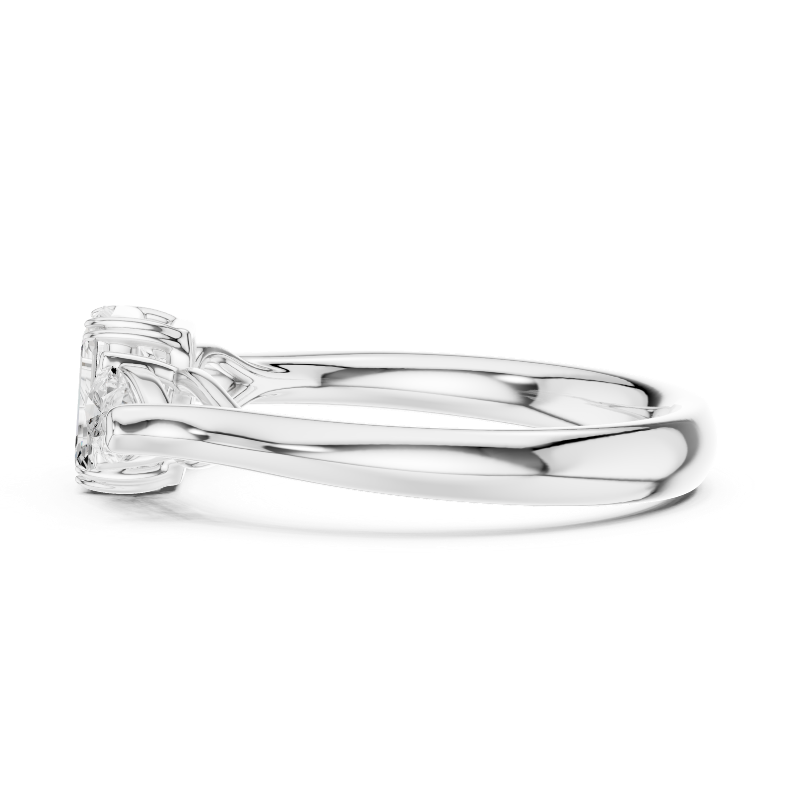 Gold Ring DDLR-579, White Gold, view 3