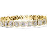 14K Solid Gold Lab Diamond Bracelet, Yellow Gold, view 3