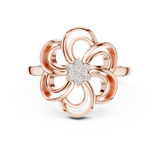 Gold Ring DR-6232, Rose Gold, view 4