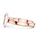 Gold Jewelry L36-3, Radiant center stone, Rose Gold, view 3