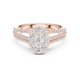 Gold Ring DDLR-756, Rose Gold, view 4