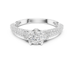 Gold Ring LR-0329, White Gold, view 4