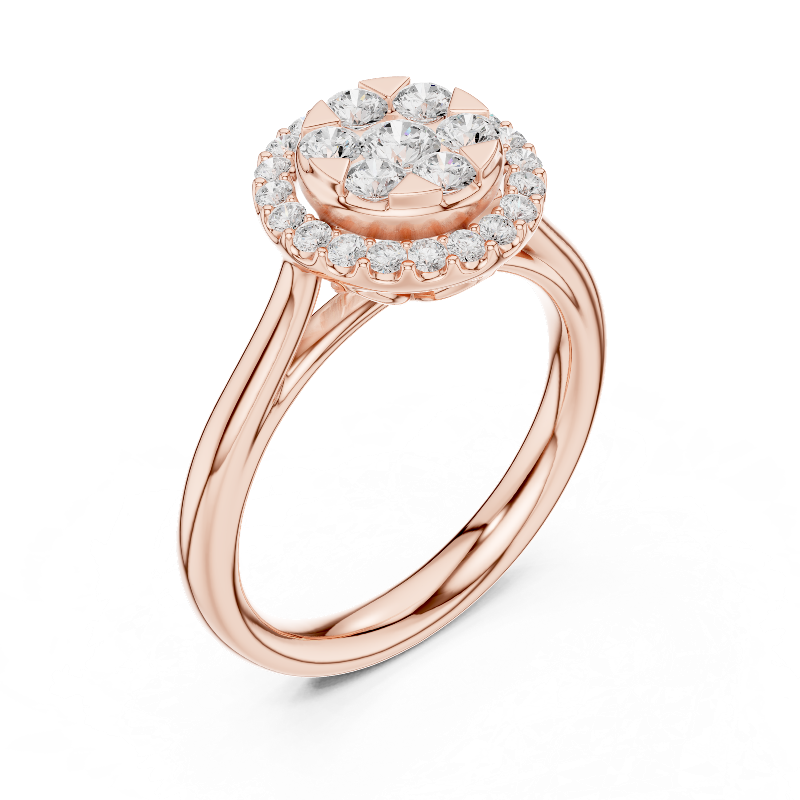 Gold Ring DDLR-578, Rose Gold, view 2