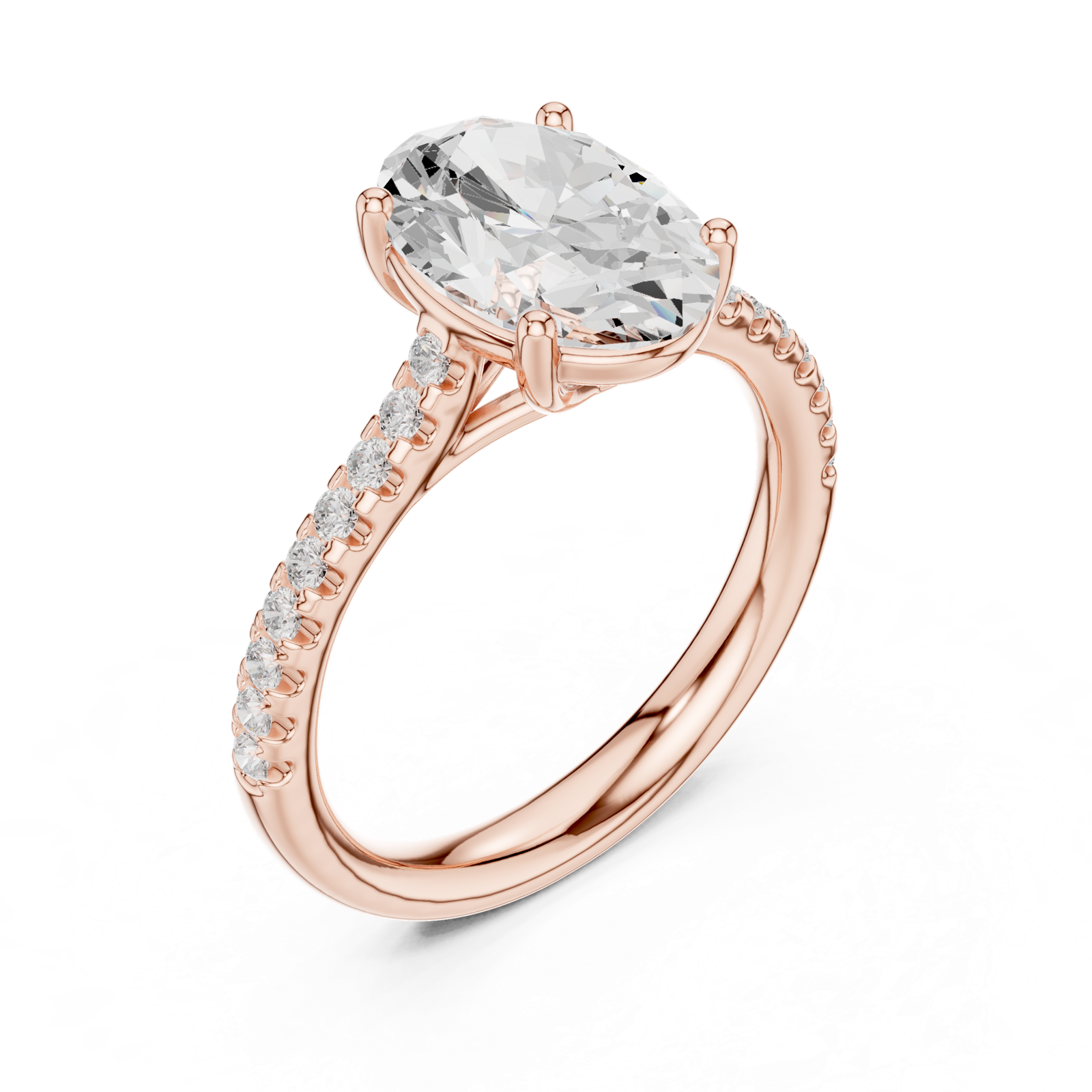 Gold Ring DDLR-729, Rose Gold, view 2
