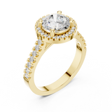Gold Ring DDLR-345, Yellow Gold, view 2