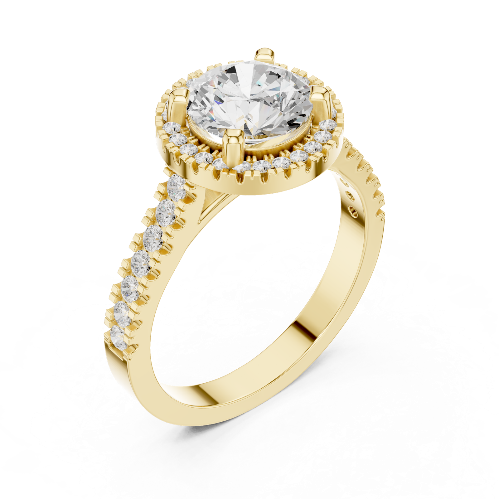Gold Ring DDLR-345, Yellow Gold, view 2