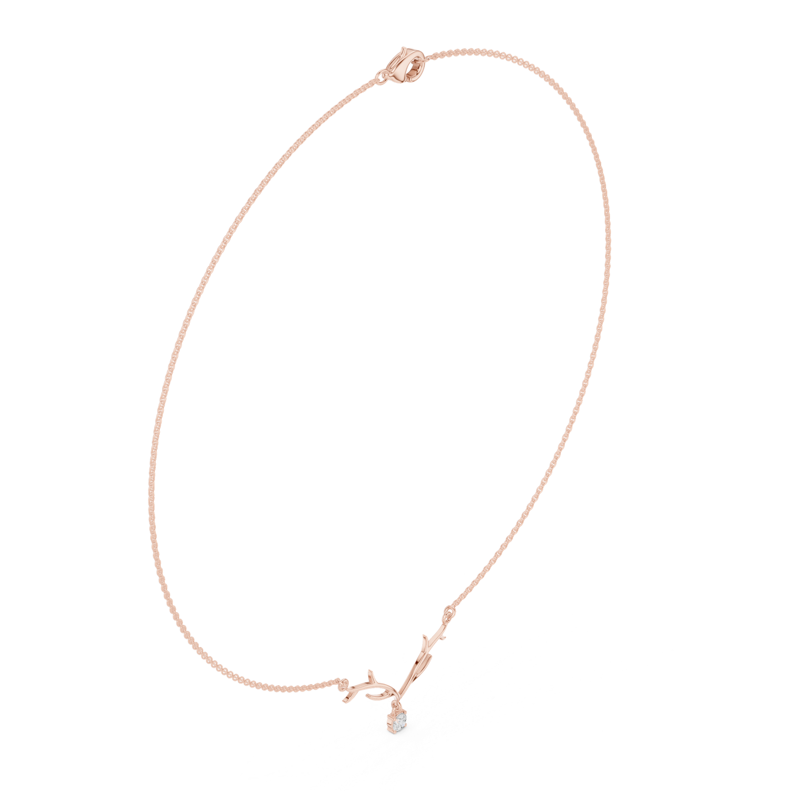 Gold Necklace SBWN (33), Rose Gold, view 1
