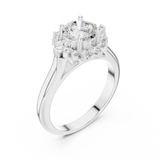 Gold Ring DDLR-334, White Gold, view 2