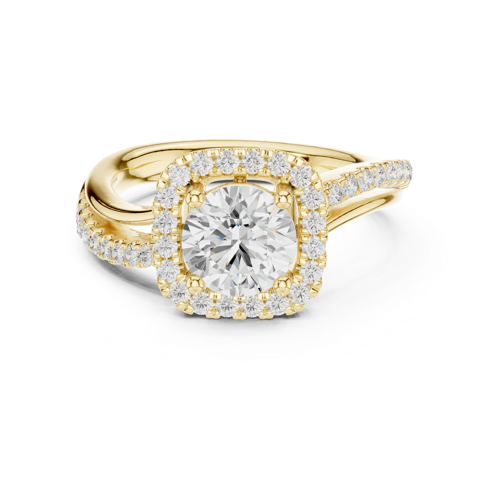 Gold Ring DDLR-680, Yellow Gold, view 4