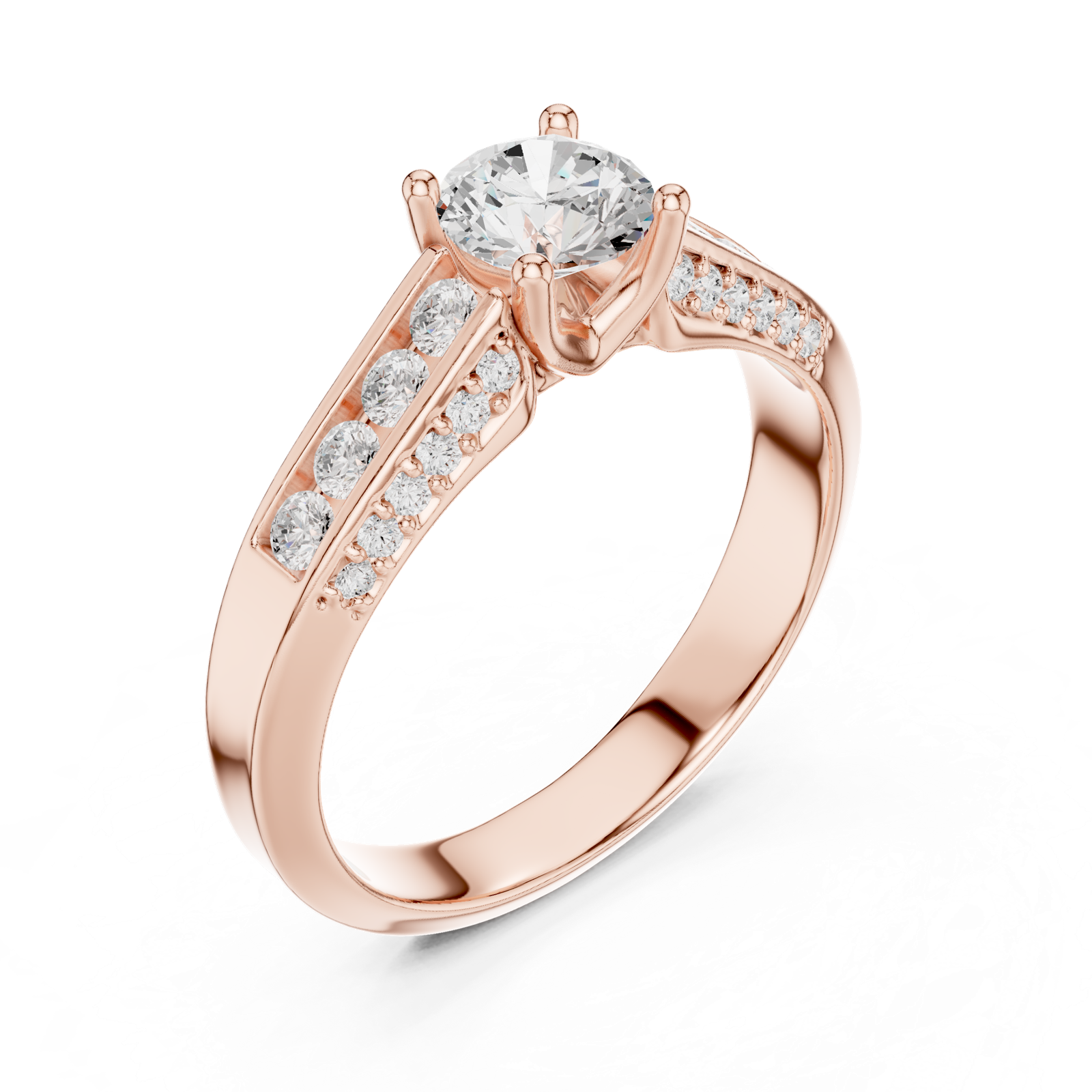 Gold Ring LR-0303, Rose Gold, view 2