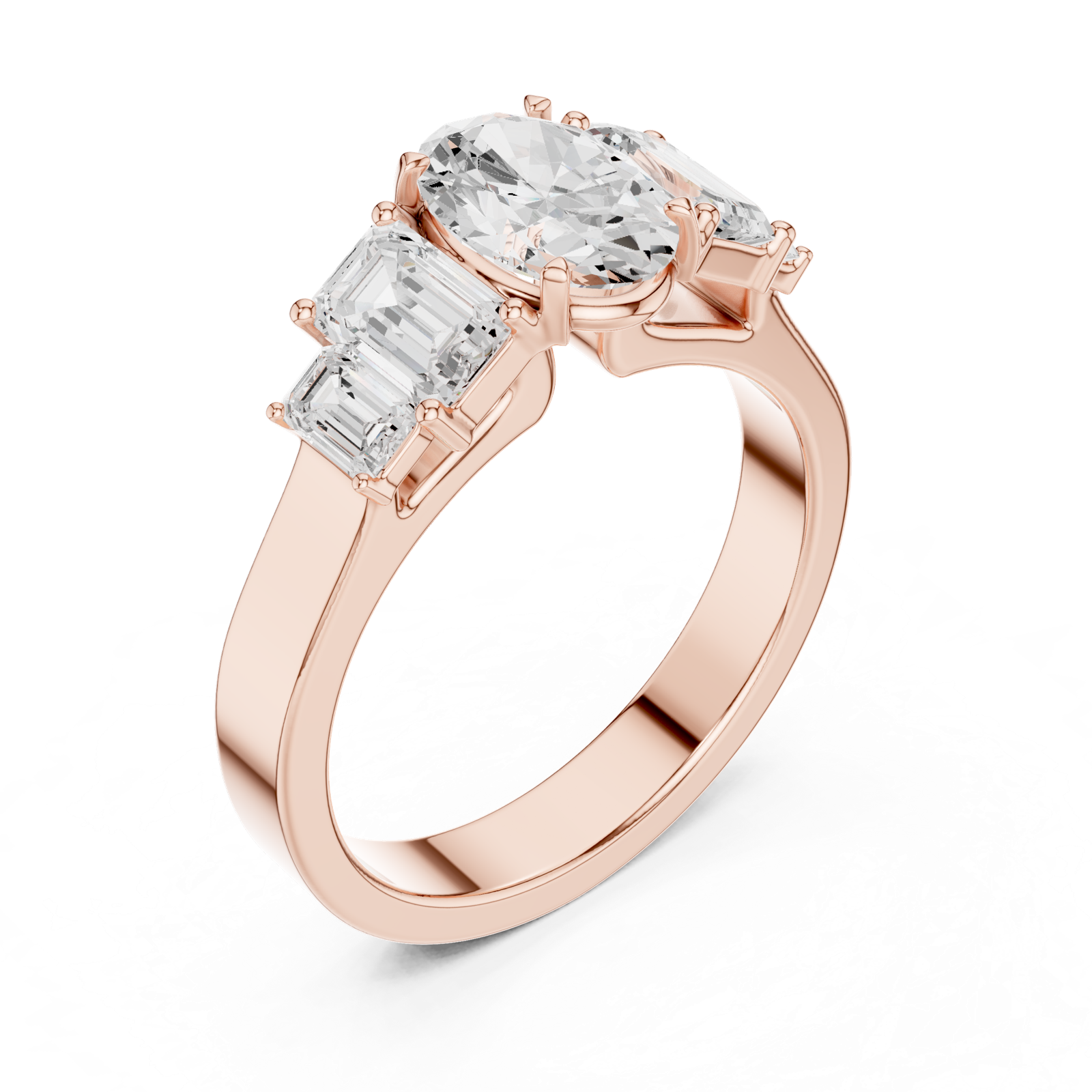 Gold Ring DDLR-1063, Rose Gold, view 2