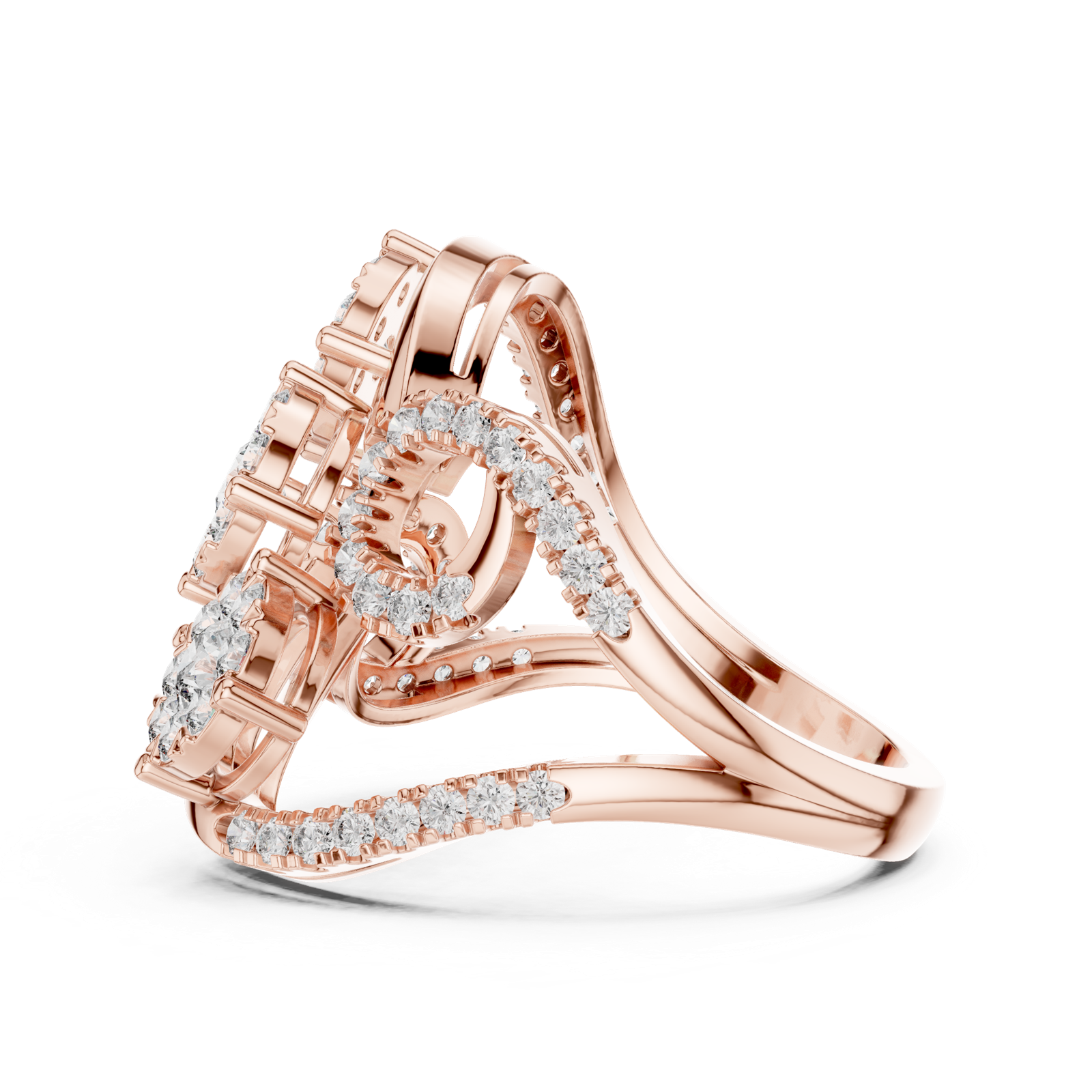 Gold Ring 19-120002L, Rose Gold, view 3