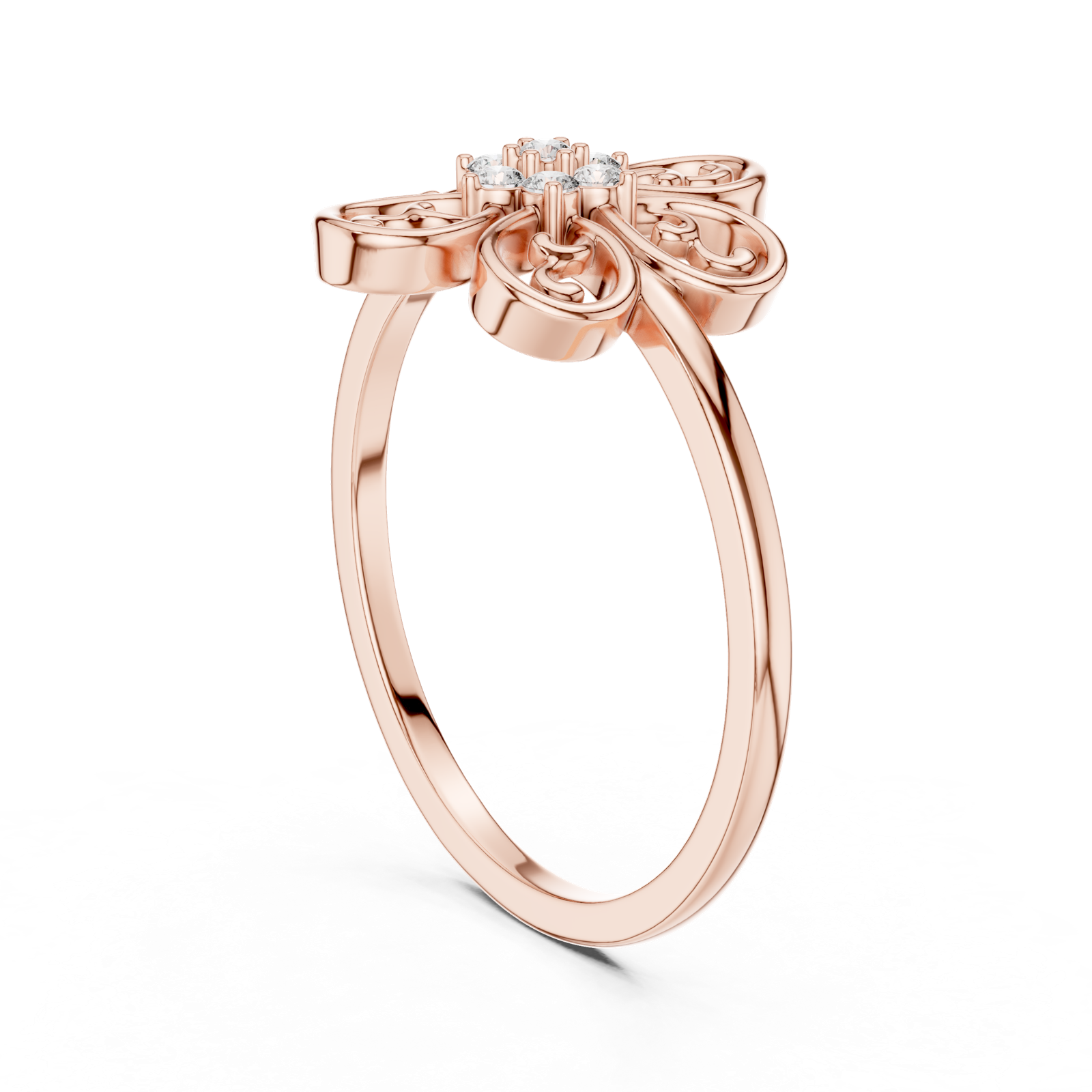 Gold Ring DR-6263, Rose Gold