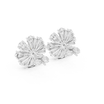 Gold Earrings AER-44, White Gold, view 3