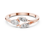 Gold Ring HLR-235, Rose Gold, view 4