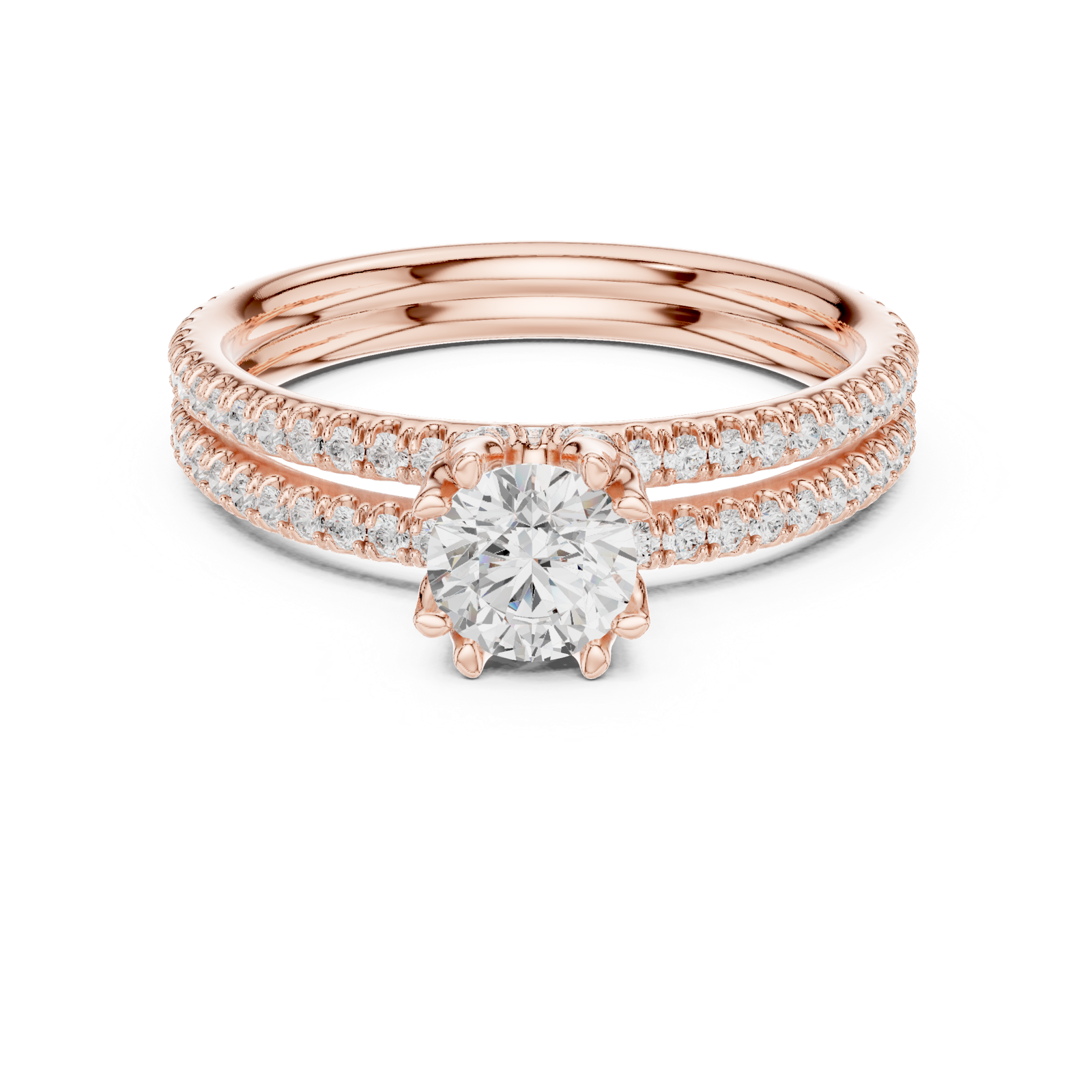 Gold Ring LR-0342, Rose Gold, view 4