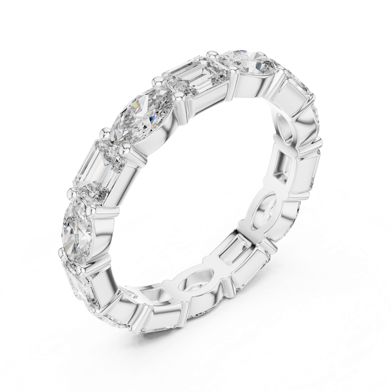 Gold Pendant 9-10023L_06, White Gold, view 2