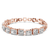 14K Solid Gold Lab Diamond Bracelet, Rose Gold, view 1