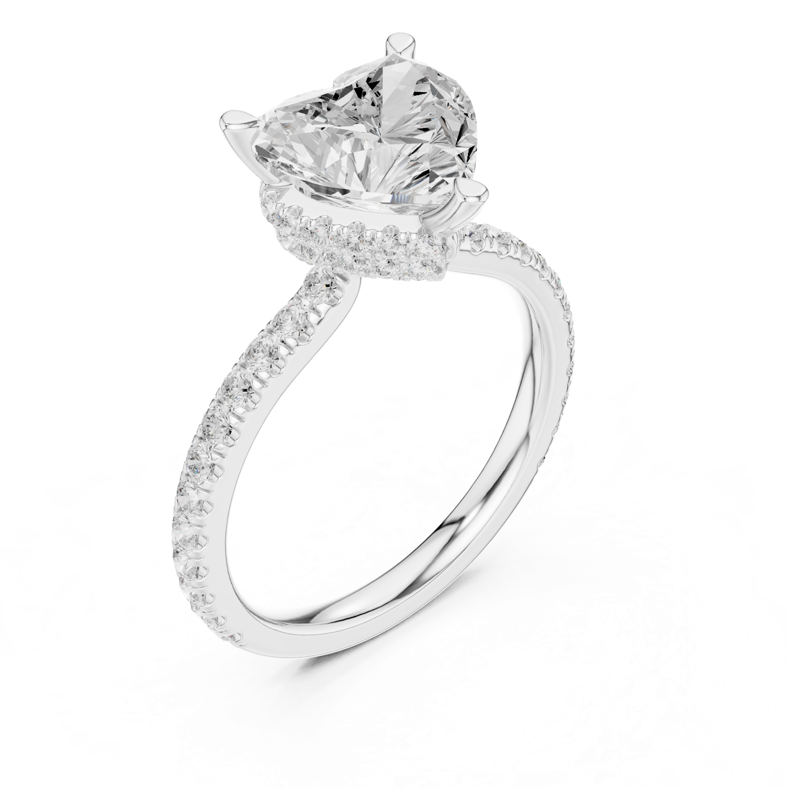 Gold Ring DDLR-1018, White Gold, view 2