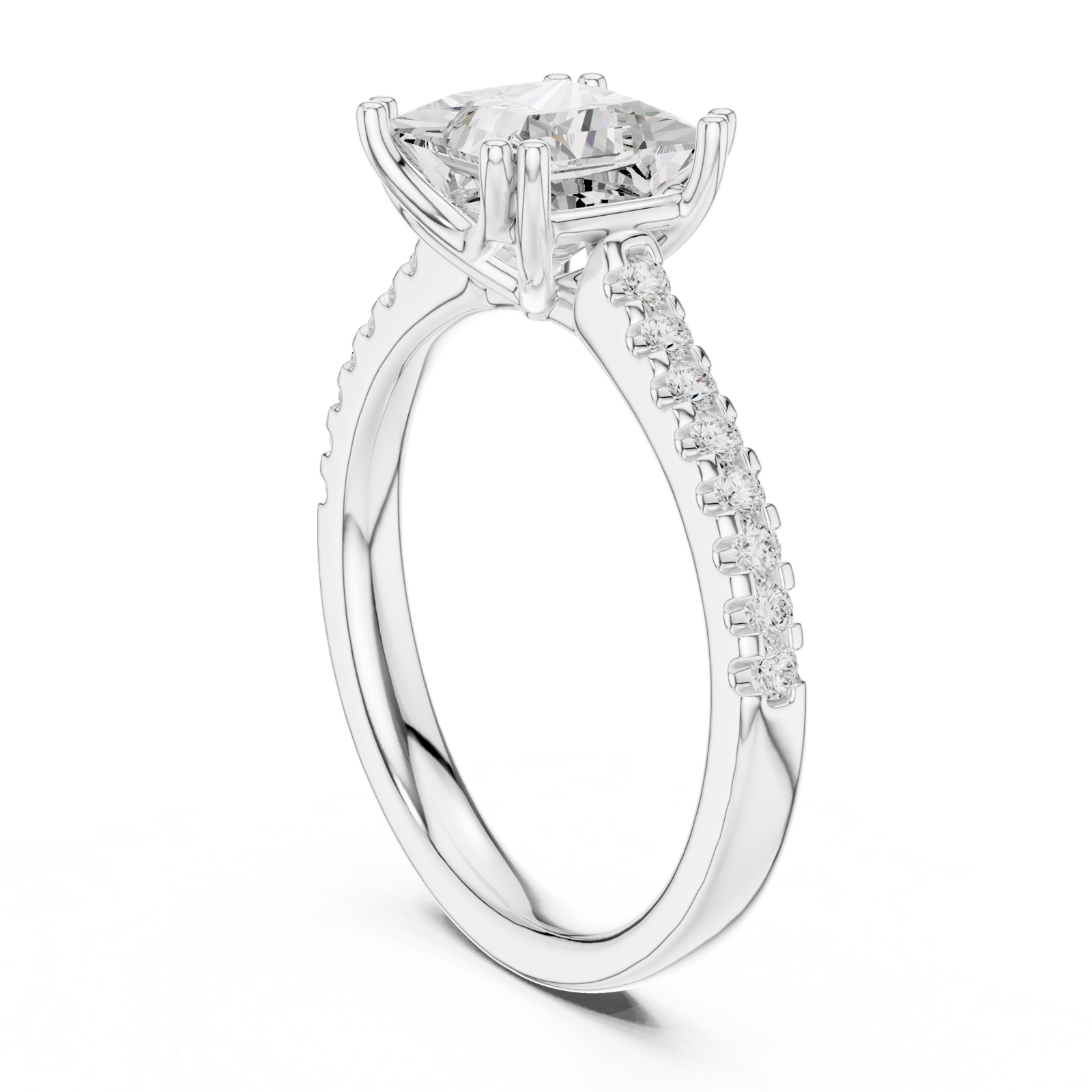 Gold Ring DDLR-735, White Gold, view 1