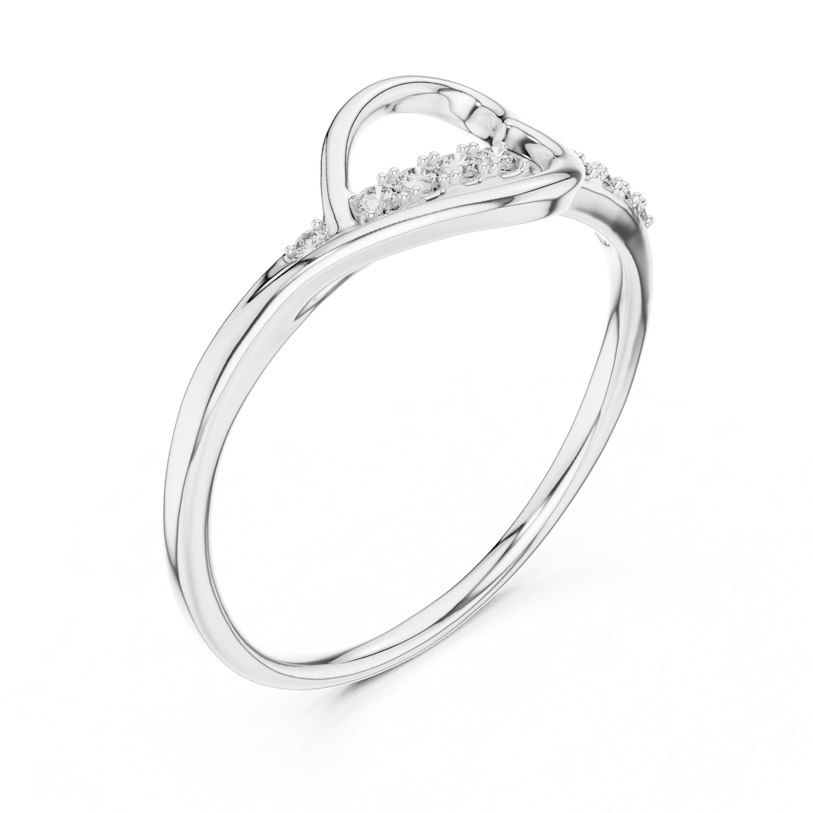 Gold Ring 12-10026@L, White Gold, view 2