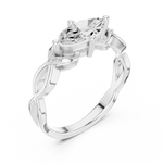 Gold Ring DDLR-510, White Gold, view 2