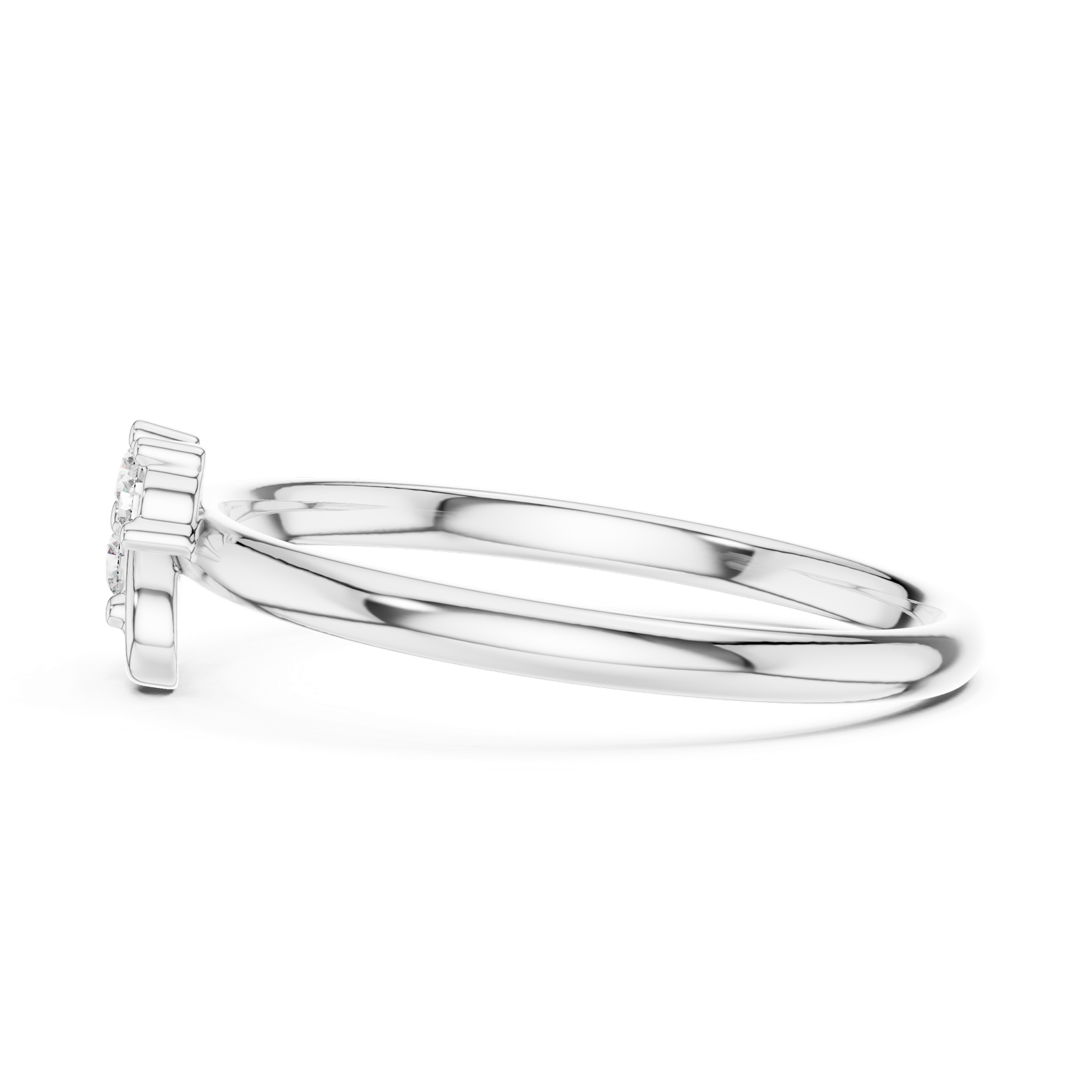 Gold Ring 1 (360), White Gold, view 3