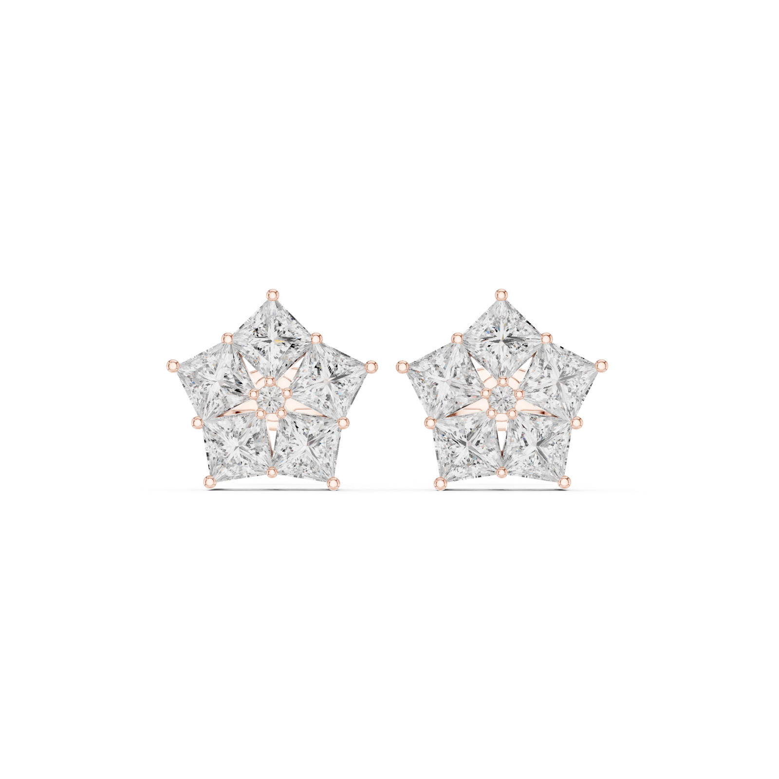 Gold Earrings Earring, Rose Gold, view 4