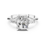 Gold Jewelry L35-67, Radiant center stone, White Gold, view 4