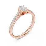 Gold Ring DDLR-586, Rose Gold, view 2