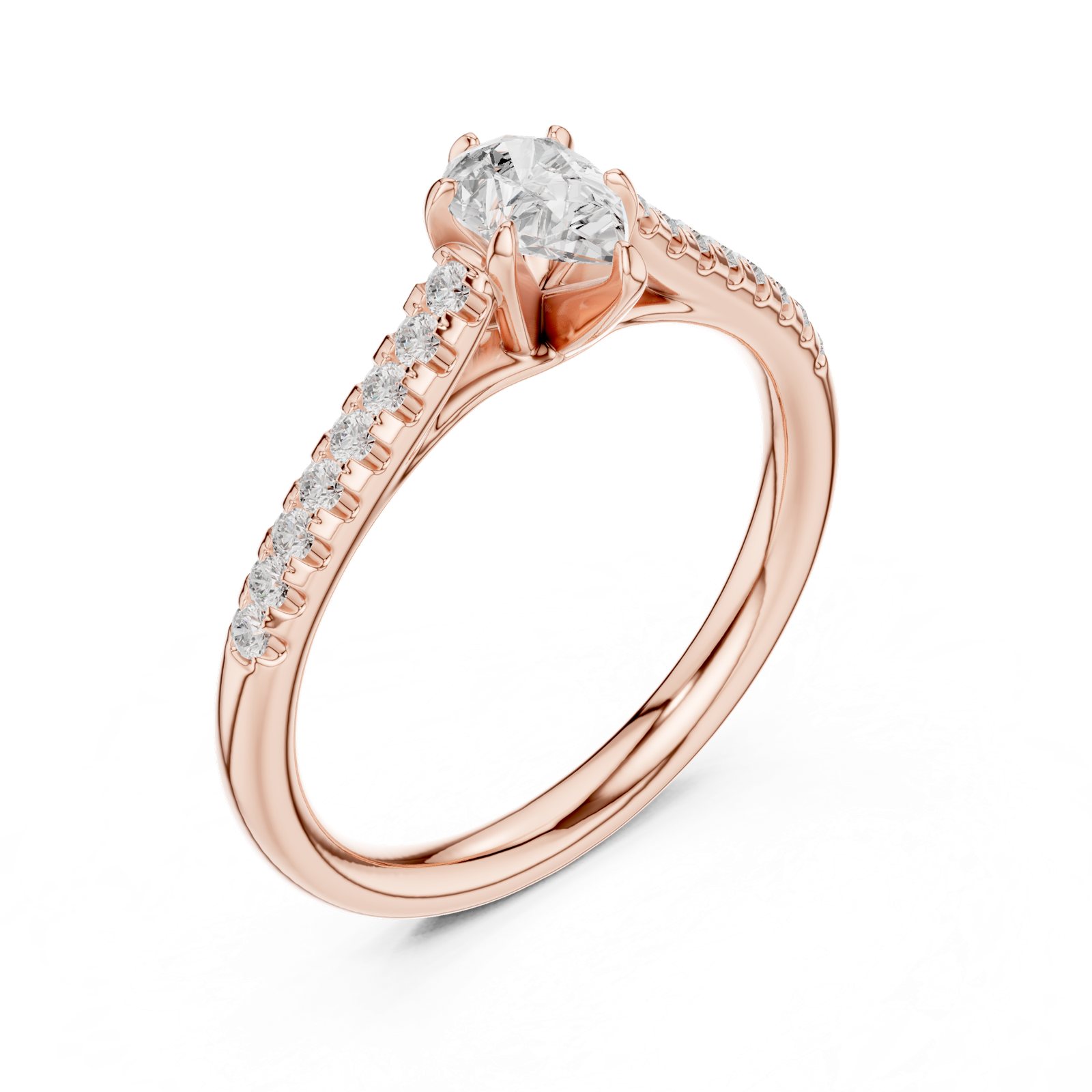 Gold Ring DDLR-586, Rose Gold, view 2