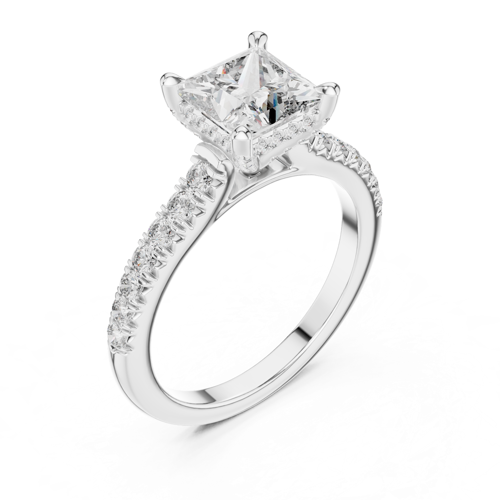 Gold Ring DDLR-174, White Gold, view 2