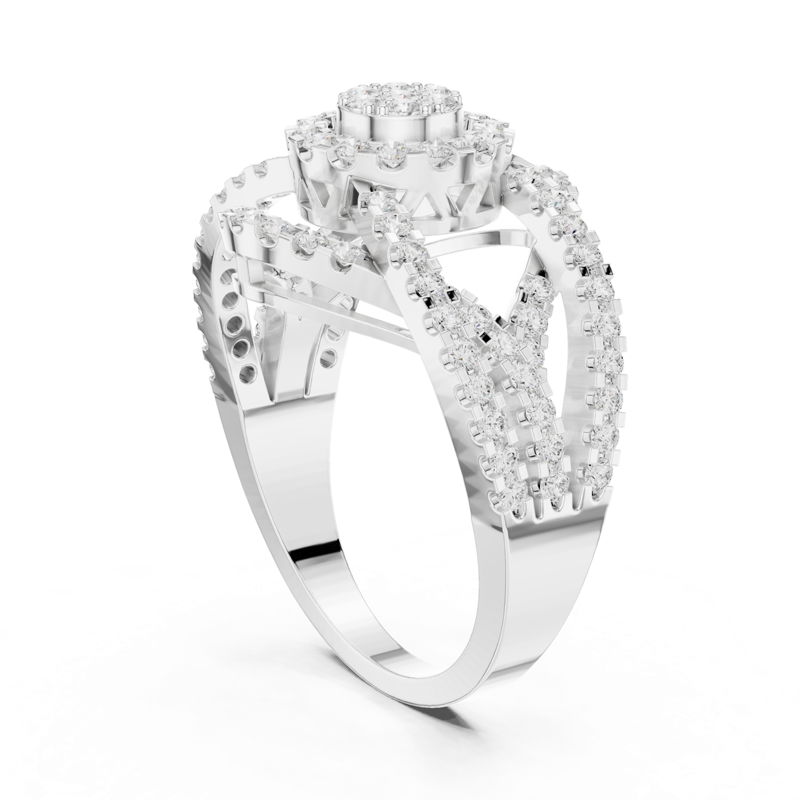 Gold Ring DDLR-458, White Gold