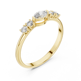 Gold Ring HLR-104, Yellow Gold, view 2