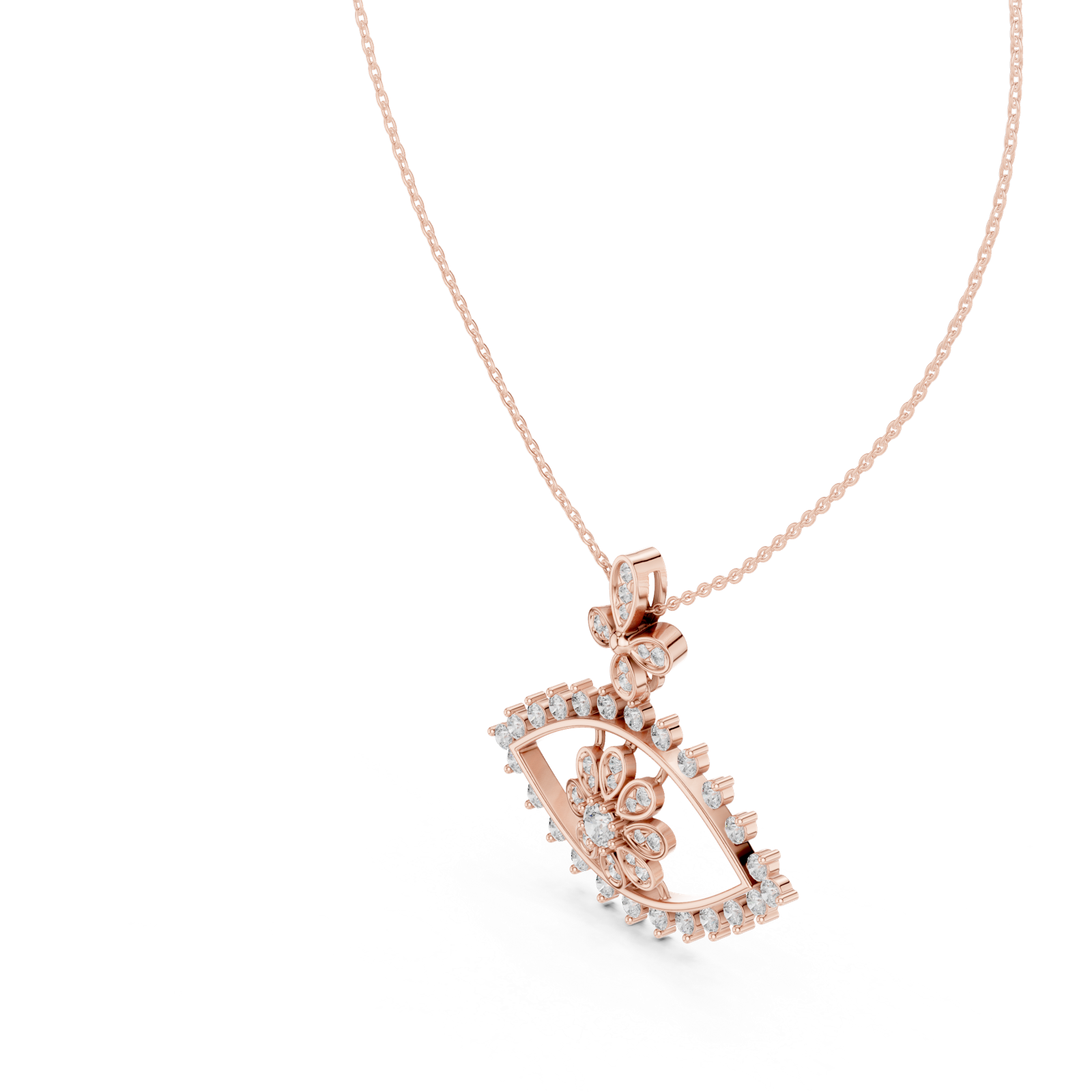 Gold Pendant GPD-0020, Rose Gold, view 2