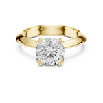 Gold Jewelry L36-8, Round center stone, Yellow Gold, view 4