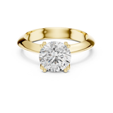 Gold Jewelry L36-8, Round center stone, Yellow Gold, view 4