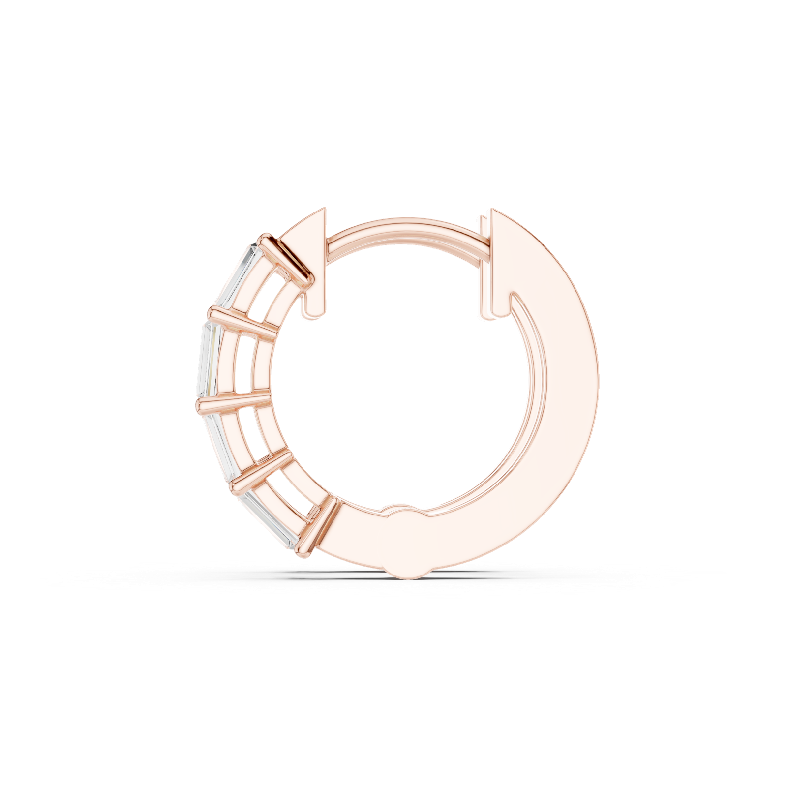 Gold Earrings AOMER-104229, Rose Gold, view 3