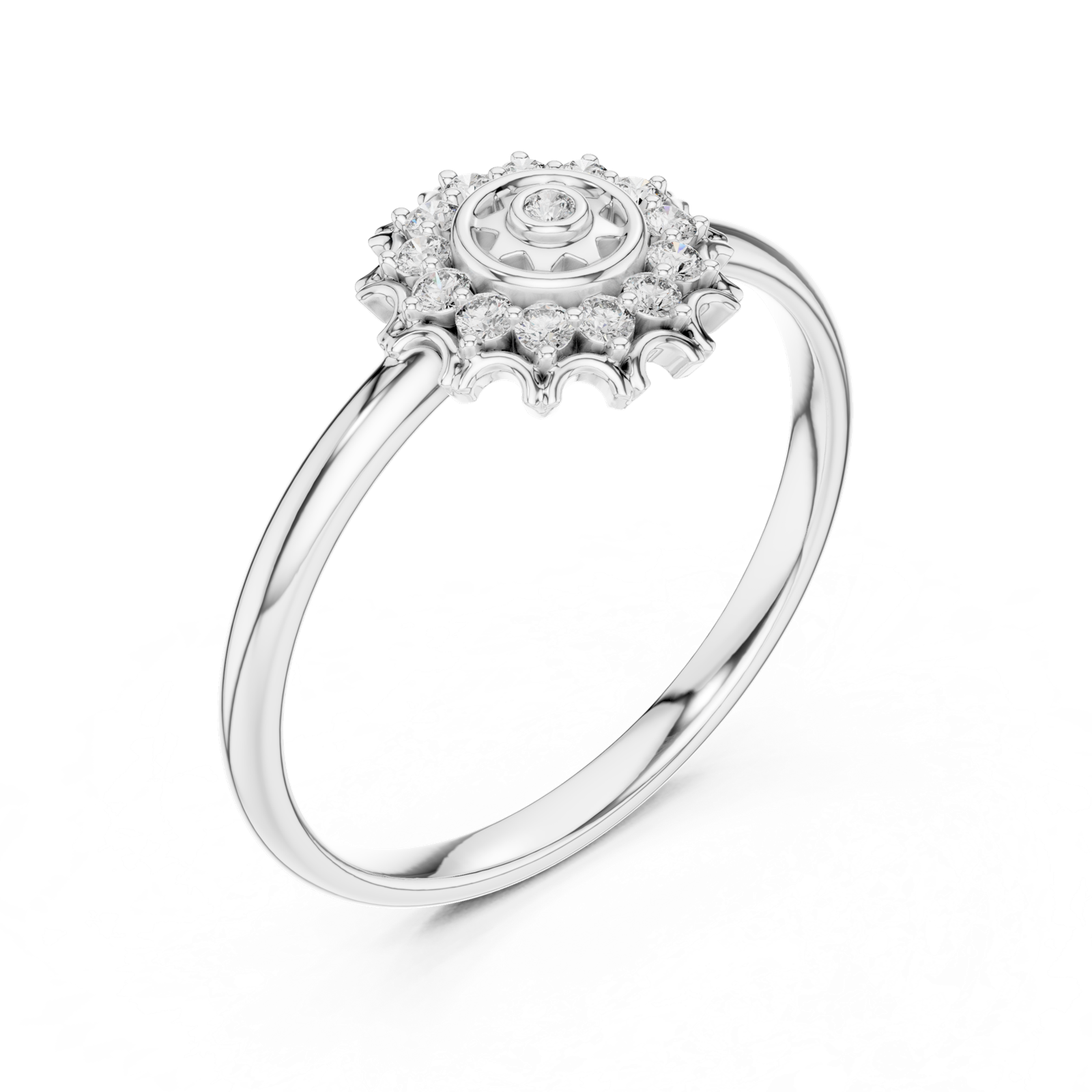 Gold Ring 1 (274), White Gold, view 2