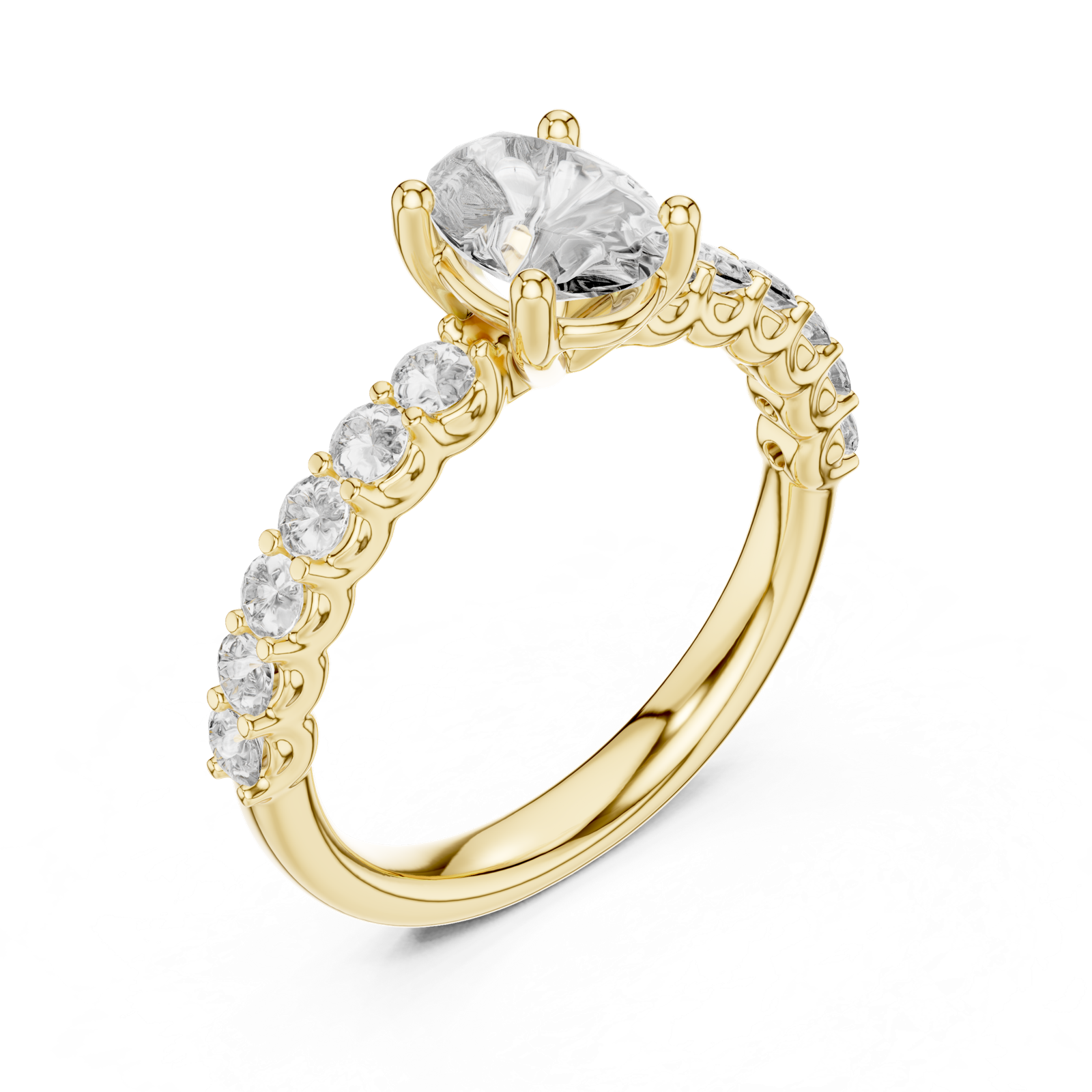Gold Ring L03-667, Yellow Gold, view 2