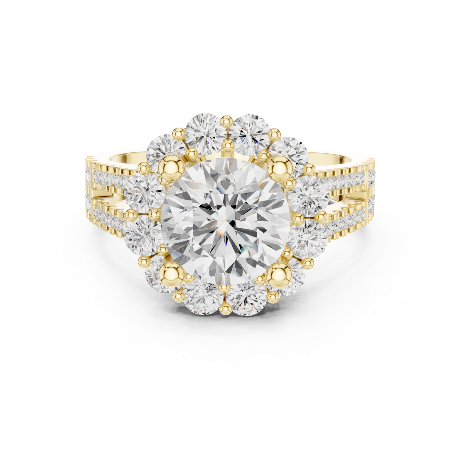 Gold Ring DDLR-344, Yellow Gold, view 4