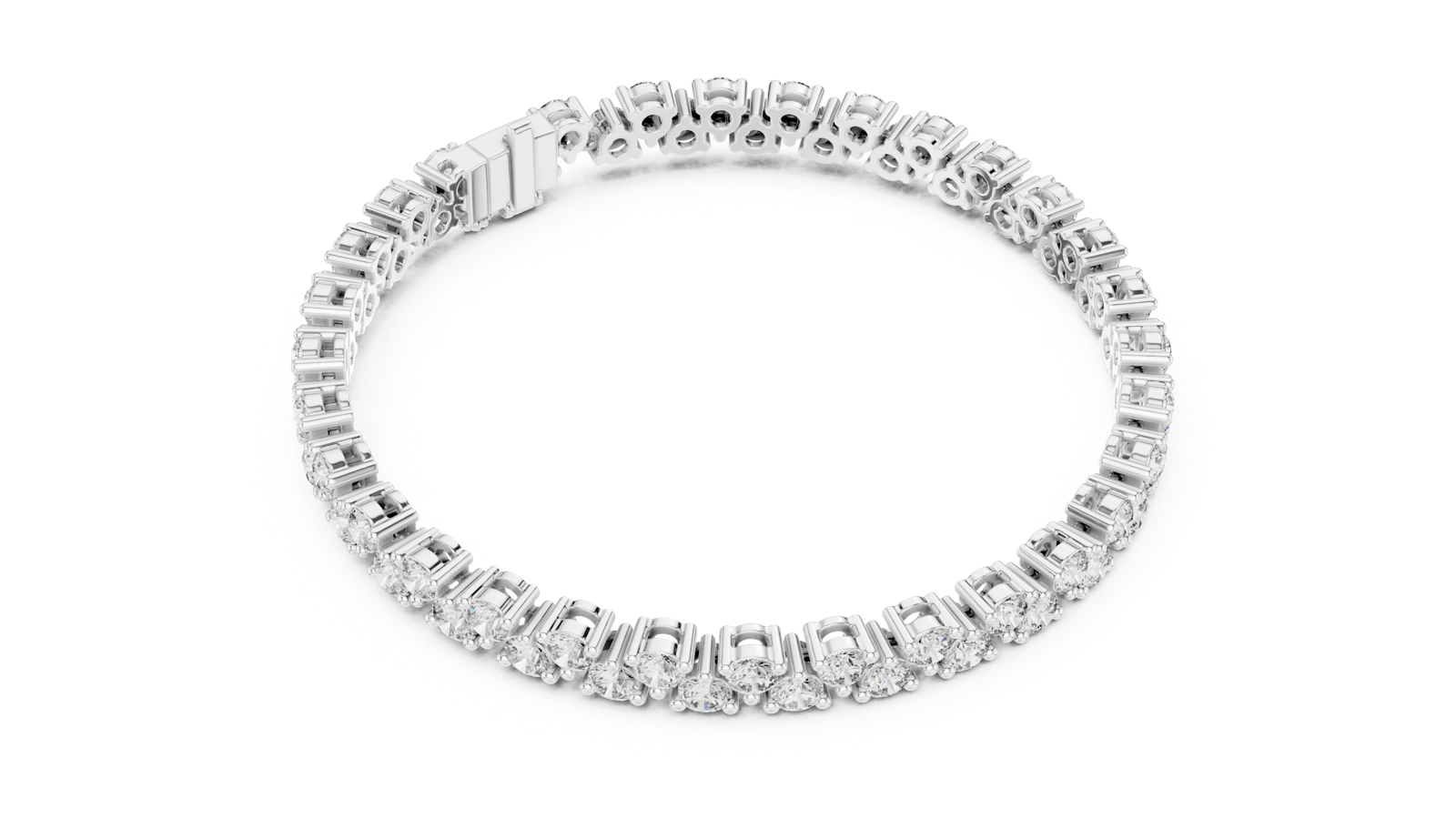Gold Bracelet GLBR-0021, White Gold, view 2
