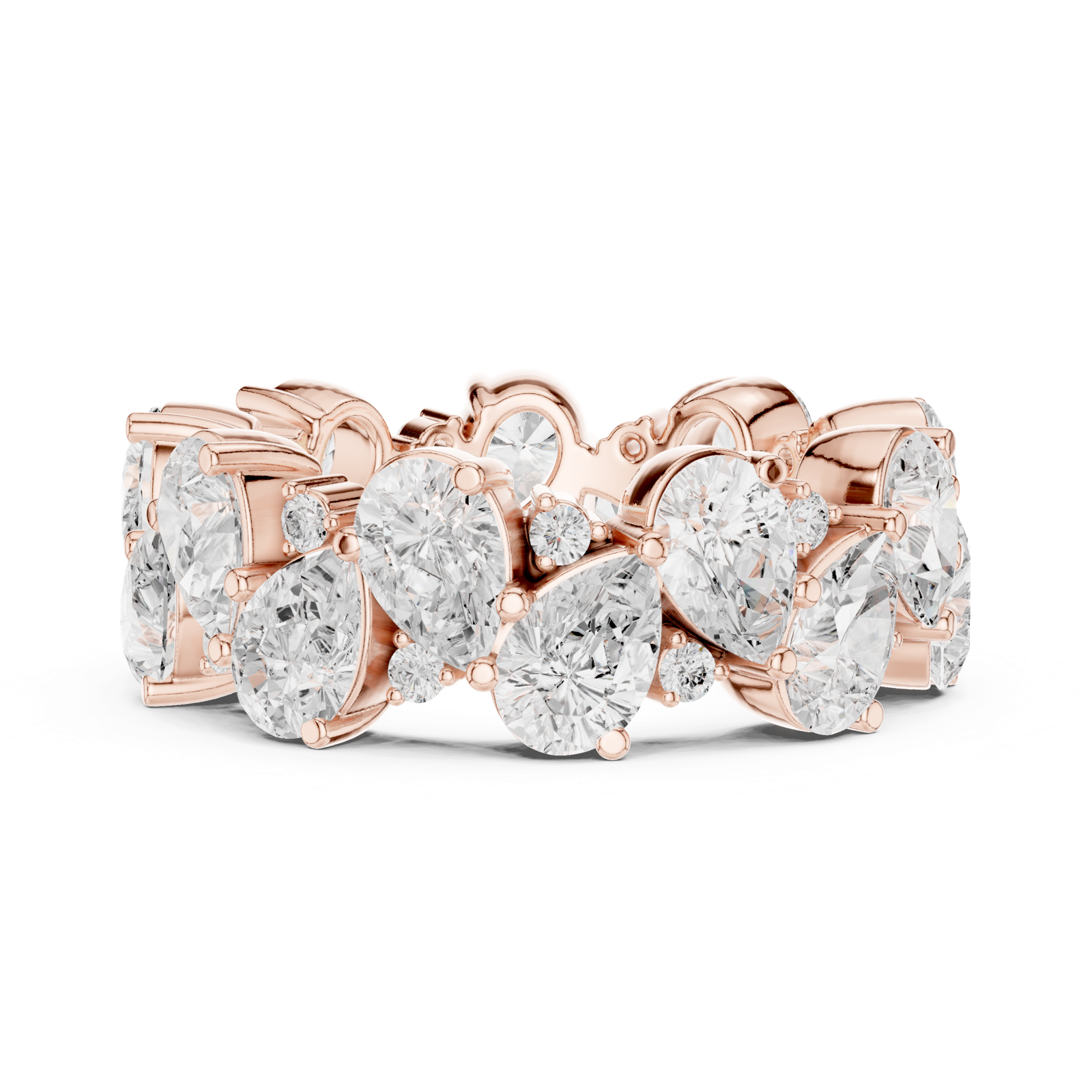Gold Ring DDLR-312, Rose Gold, view 3