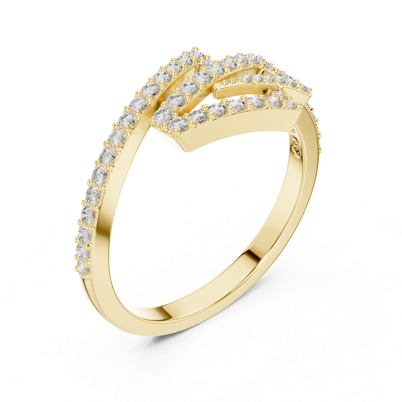 Gold Ring LR-01 (75), Yellow Gold, view 2