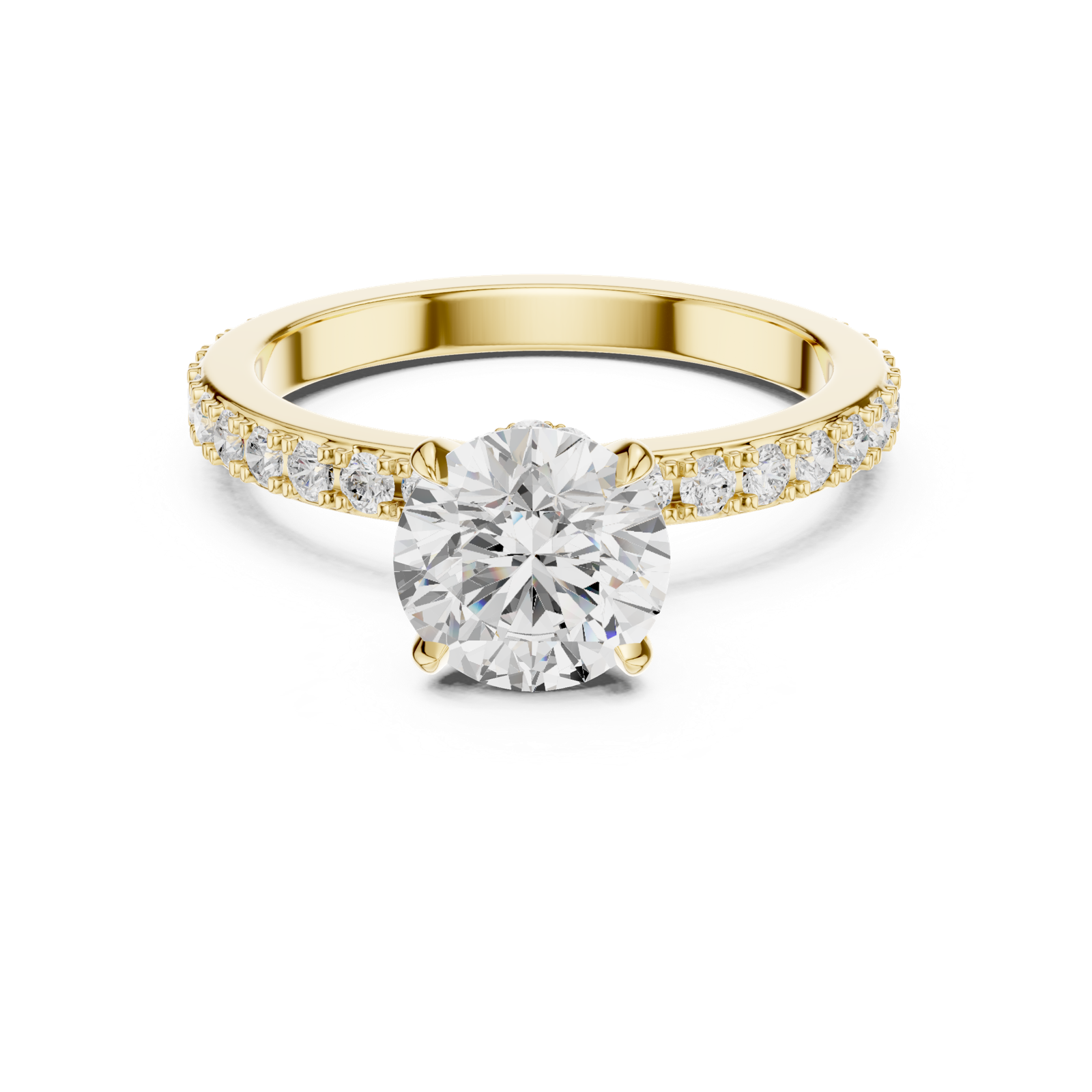 Gold Ring DDLR-787, Yellow Gold, view 4