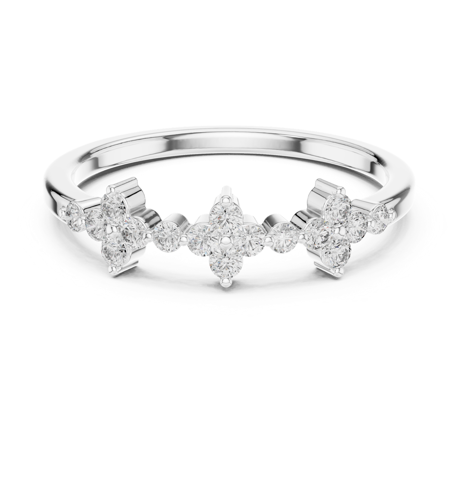 Gold Ring L28-22, White Gold, view 4