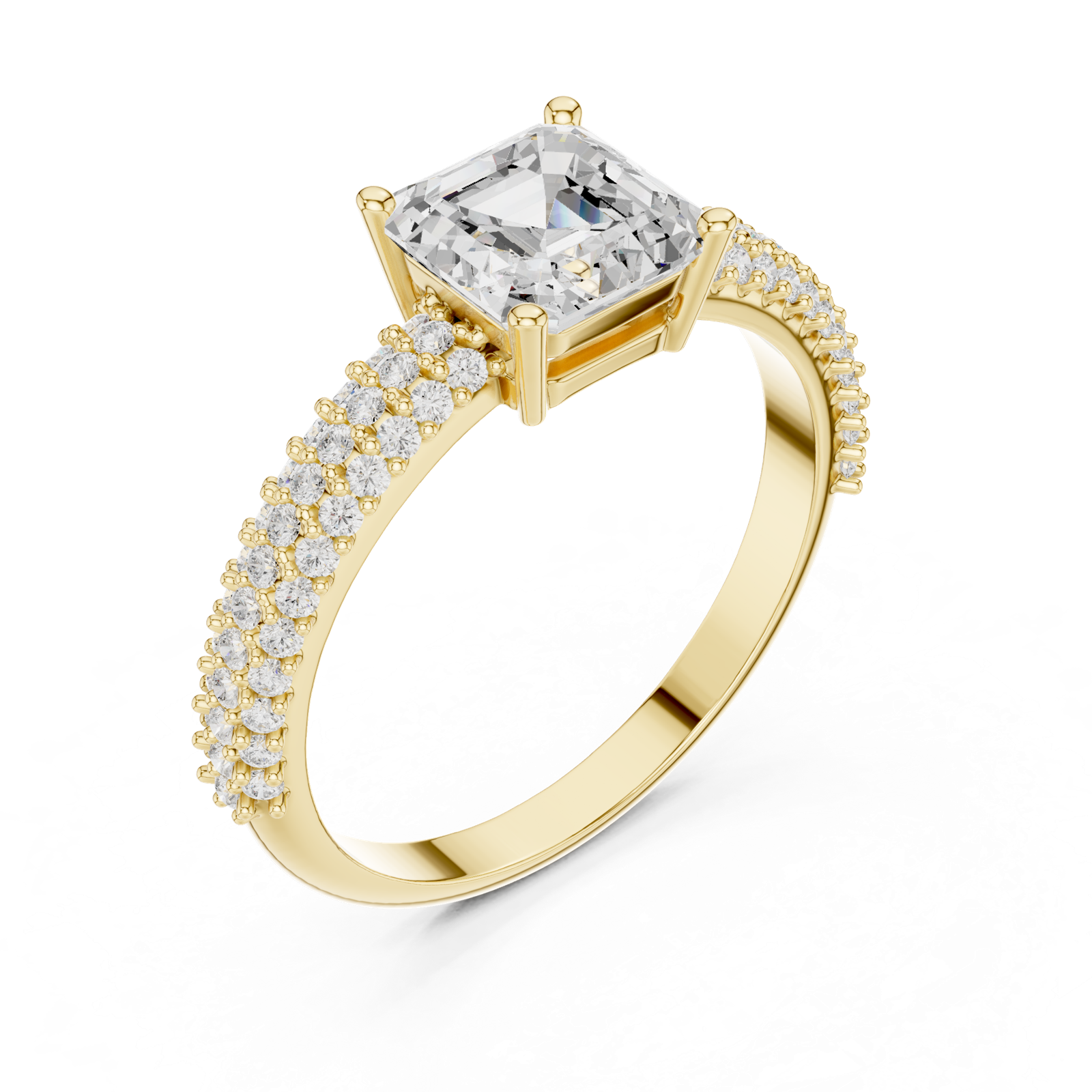 Gold Ring DDLR-1107, Yellow Gold, view 2