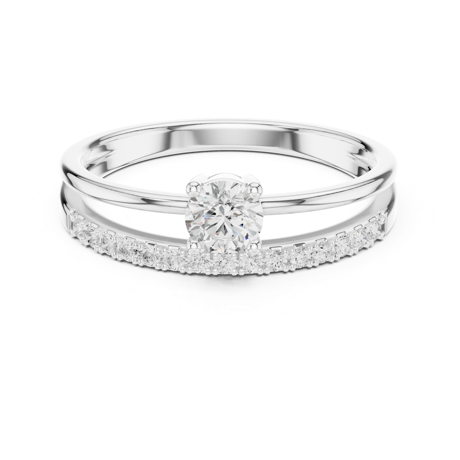 Gold Ring DDLR-832, White Gold, view 4
