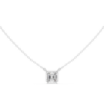 Gold Jewelry, Asscher center stone, White Gold, view 4